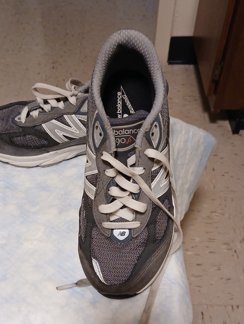 New Balance Kids Black and Gray Reflective Sneakers